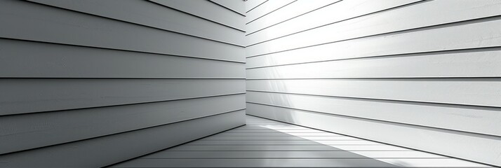 Obraz premium Light shining through a white wall, creating a soft glow in a room