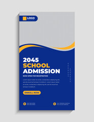 School Admission Facebook and Instagram Story Template