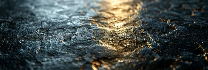 Detailed close-up of a reflective and gleaming surface