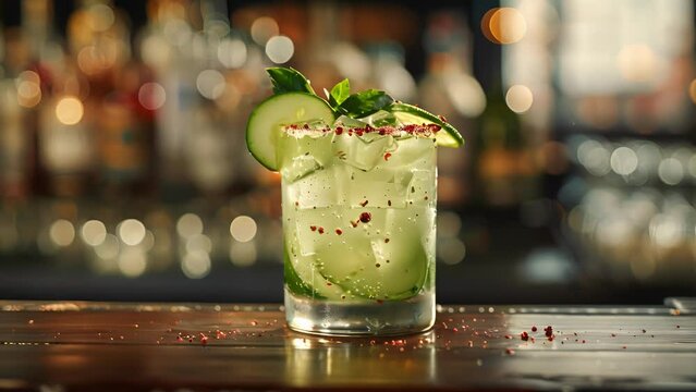 A refreshing blend of local gin cucumber and a splash of lime served on the rocks with a sprinkle of pink peppercorns.
