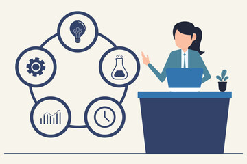 Business Strategy and Innovation Concept Illustration