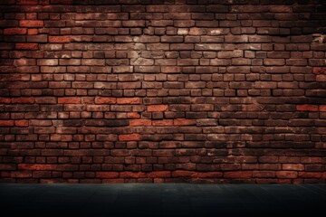 Vintage Textured Brick Wall With Ambient Lighting. Generative AI