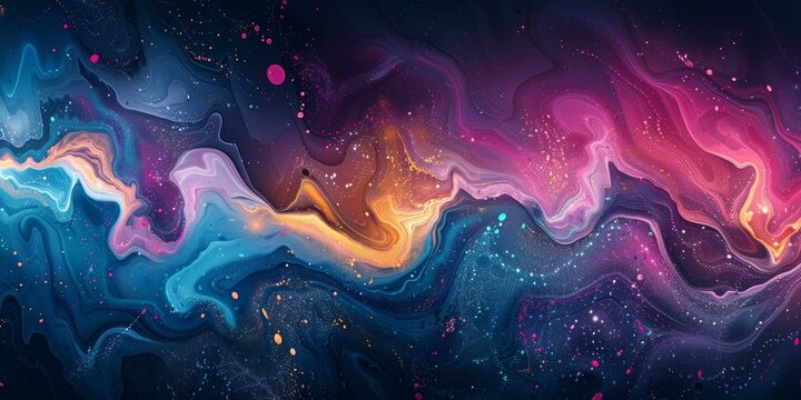 Vibrant Cosmic Nebula