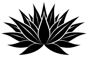 agave wild flower vector silhouette illustration
