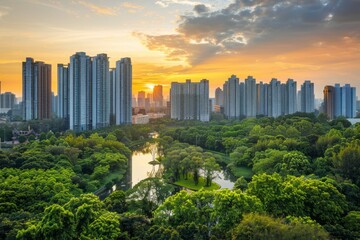 Urban Spaces with Integrated Green Areas Promoting Sustainability