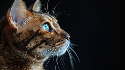 Ethereal Bengal Cat with Green Eyes