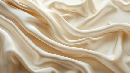 Obraz premium Luxurious Beige Satin Fabric in Soft Folds