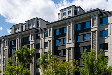 Urban residential buildings During the day
