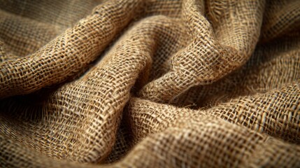 Fototapeta premium Rustic Burlap Fabric Close-Up