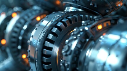 Power generation systems of the future,realism,close up. 