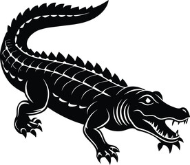 Crocodile Silhouette Vector illustration