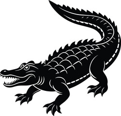 Crocodile Silhouette Vector illustration