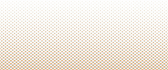 Blended  doodle pride heart on white for pattern and background, halftone effect, PRIDE month  background