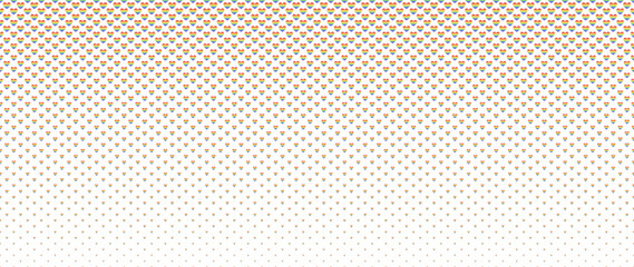 Blended  doodle pride heart on white for pattern and background, halftone effect, PRIDE month  background