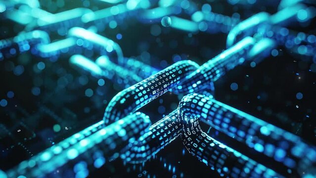Block chain network line connection background. Block chain network visualization with interconnected nodes. Big data. Data sets. Abstract technology big data background concept.