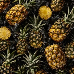 pineapples full background