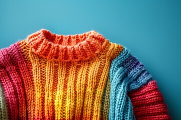 Stylish warm knitted wool sweater