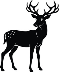 Obraz premium Deer Silhouette Vector illustration design