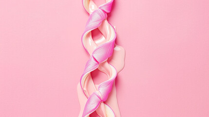 Spiral splash of pink cream