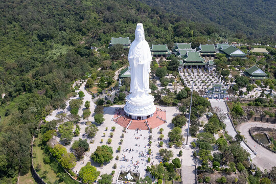 Chua Linh Ung Buddhist temple on sunny day. Da Nang, Vietnam.