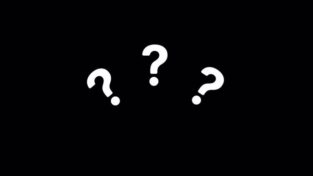 question mark animation, question mark background, Q mark, question mark flat design, Frequently asked questions 4K video.
