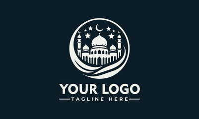 Mosque Logo Vector: A Symbol of Faith and Moeslem Community Symbolize Peace and Unity: Majestic Mosque Logo Vector Elevate Your Islamic Brand with the Elegant Mosque Logo Vector