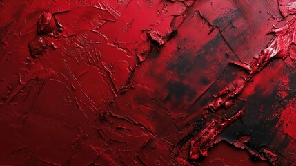 wallpaper in red cracked paint with details in black, nice texture and background