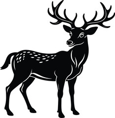 Fototapeta premium Deer Silhouette Vector illustration design