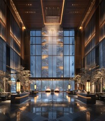 Modern & Spacious Hotel Lobby Interior Design