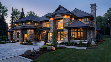 A modern luxury home exterior design By Generated AI