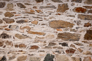 Natural stone wall in Thuringia, Germany