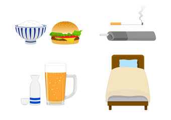 食事と喫煙と飲酒と睡眠など日々の生活習慣