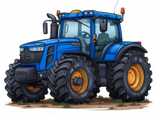 Obraz premium tractor isolated on white