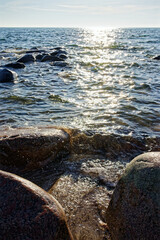 Scenic view of the beach on the Staberhuk cliffs, near the radar station, Fehmarn Island