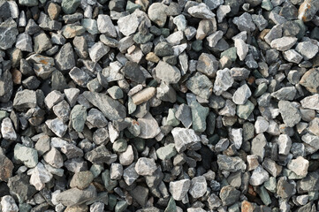 Top view of a stack of gray stones