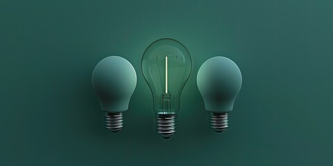 Creative Concept with Light Bulbs