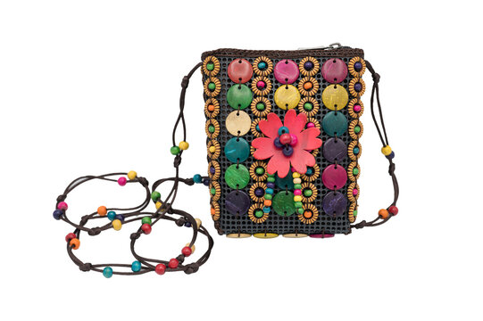 small hippi style bag, handmade with recycled materials