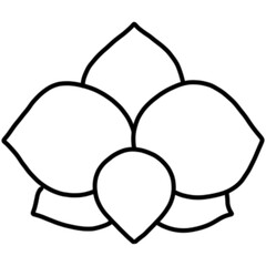 black flower line ,illustration