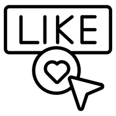 Perfect design icon of like button

