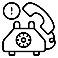 Premium design icon of phone warning

