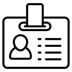 Perfect design icon of.I'd card

