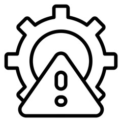 A line design icon of troubleshooting

