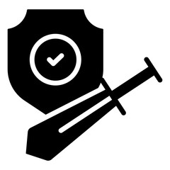 Creative design icon of war security

