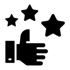 A trendy design icon of customer rating

