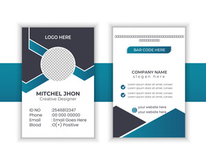 Modern Office ID Card Design Template