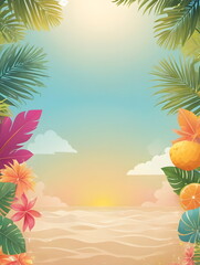 summer template with empty copy space