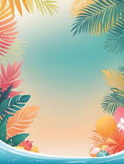Fototapeta na wymiar summer template with empty copy space