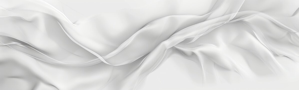 Abstract white fabric with a smooth wave of white, White clean background 