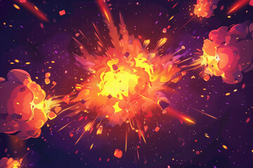 game background blast effect cartoon glow effect background