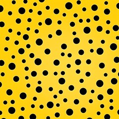 yellow polka dots on black background